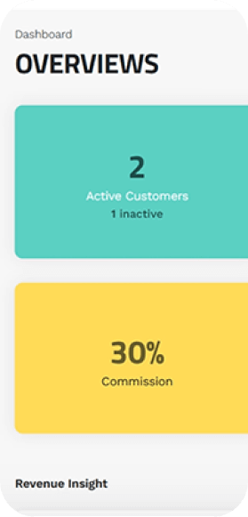 Affiliate metrics screenshot