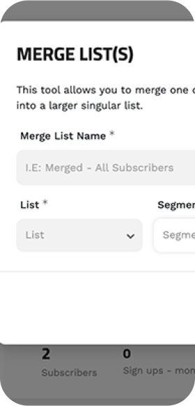 Merge and review lists screenshot