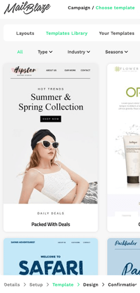 Template emails screenshot