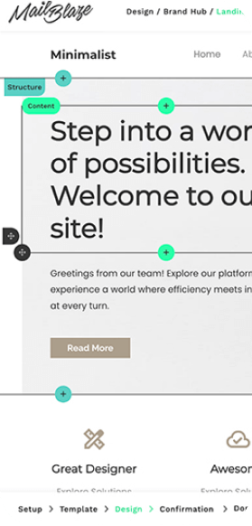 Landing page templates screenshot