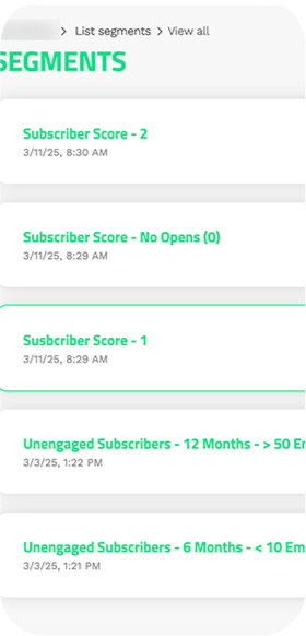 Subscriber score screenshot
